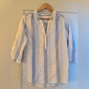 The Archives Blue and White Striped Shirt